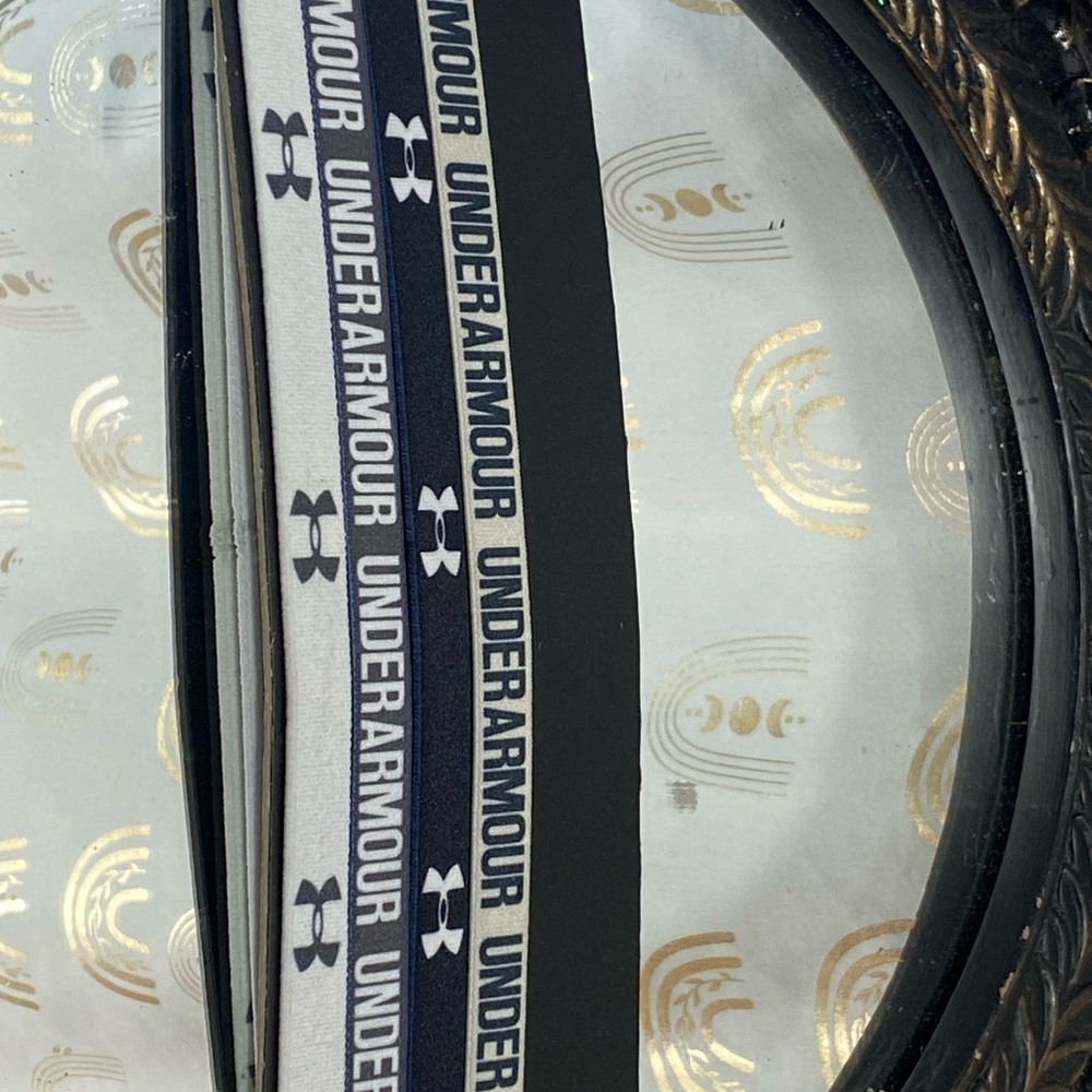 Under Armour Black and White Logo Headbands